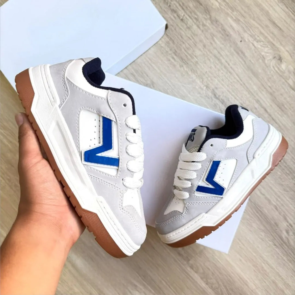Tenis Vans Blanco y Azul