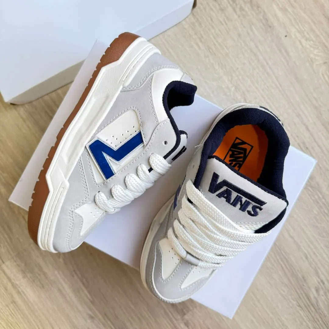 Tenis Vans Blanco y Azul