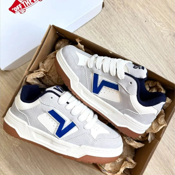 Tenis Vans Blanco y Azul