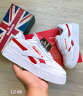 Zapatilla Reebok Unisex Blanco y Rojo