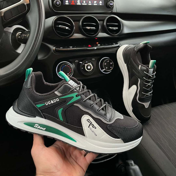 Zapatilla Importada Negro & Verde Quebec
