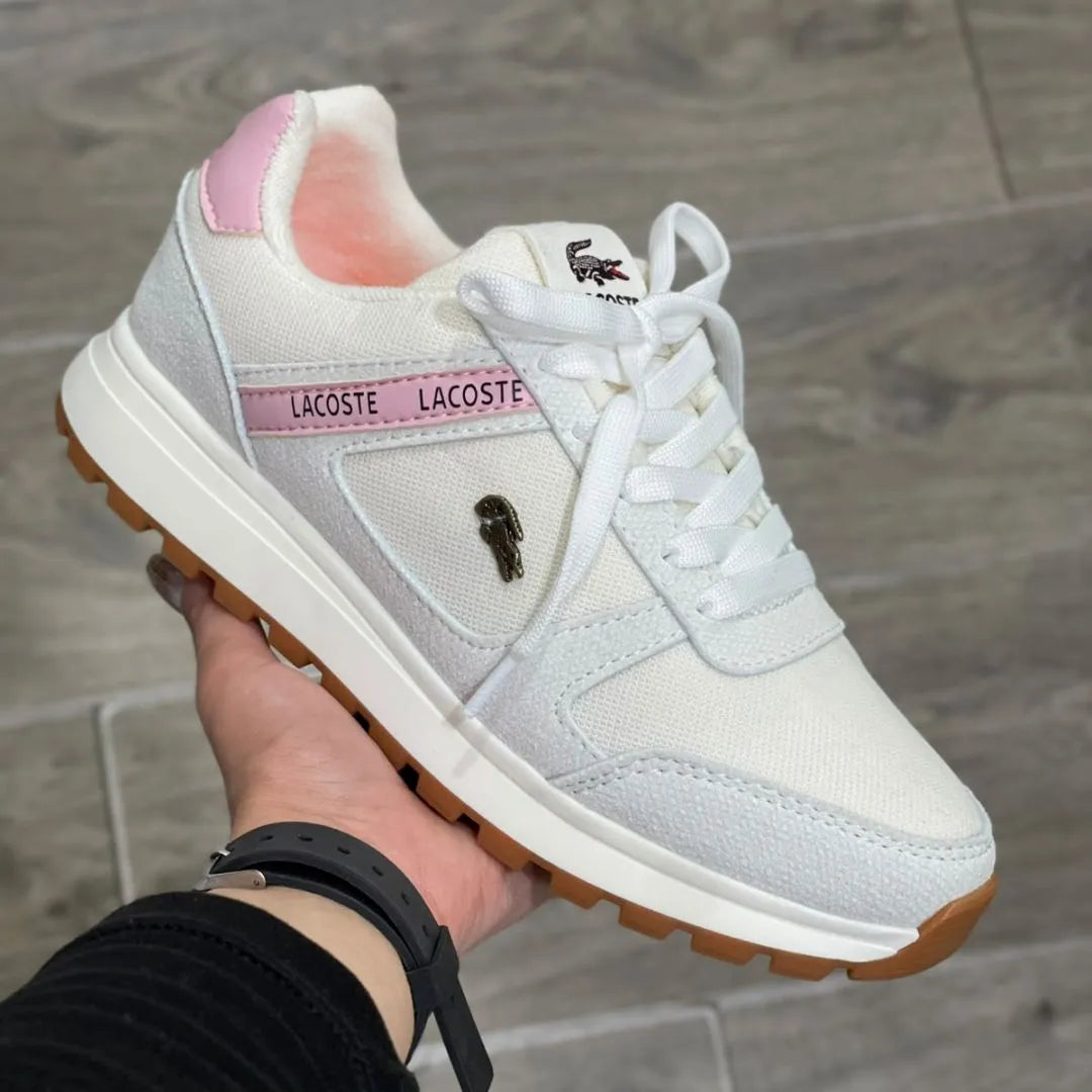 Zapatilla Lacoste Dama con Rosa