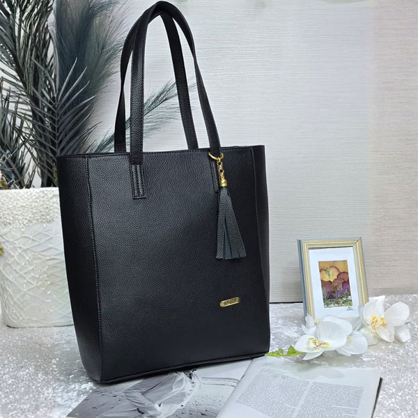 Bolso Fabichy Negro Texturizado