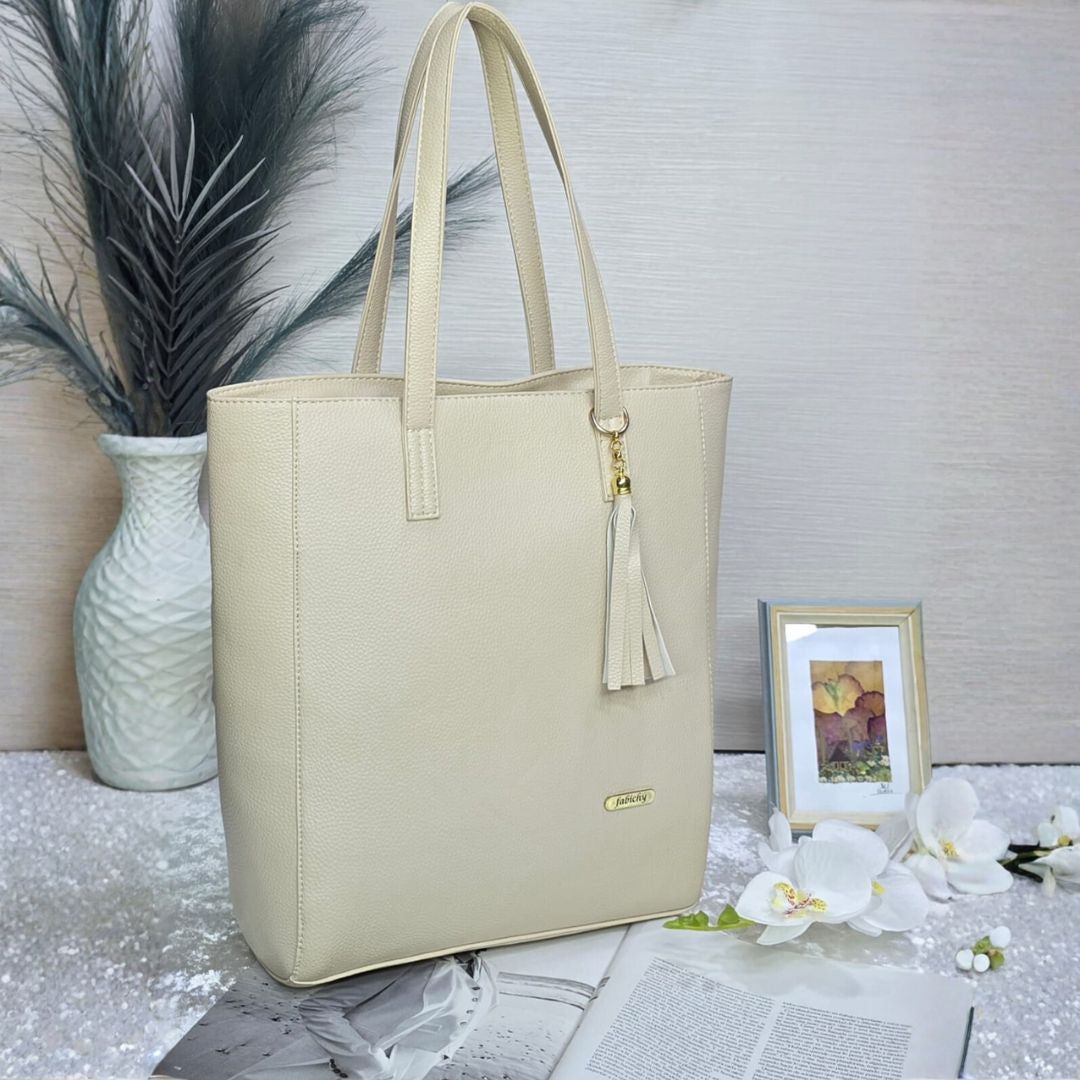 Bolso Fabichy Crema Texturizado