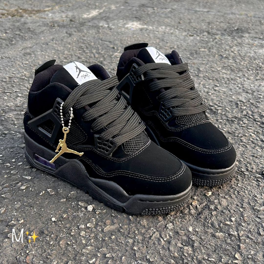 Zapatilla Unisex Nike Jordan Bota Retro 4 Negro Total