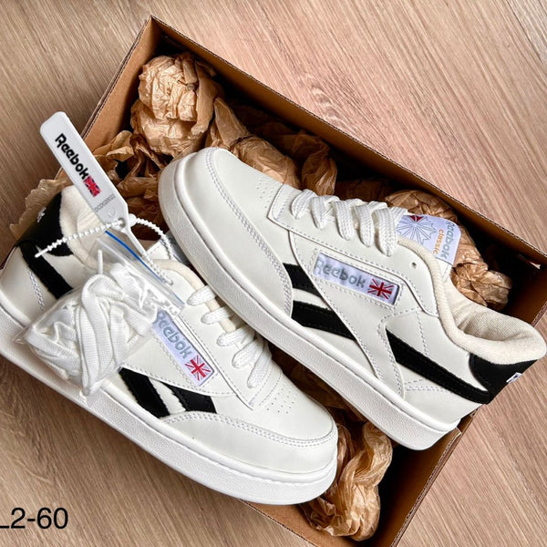 Zapatilla Unisex Deportivas Reebok Blanco y Negro